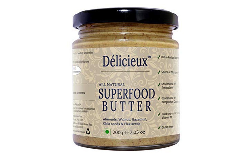 Delicieux All Natural Superfood Butter    Glass Jar  200 grams